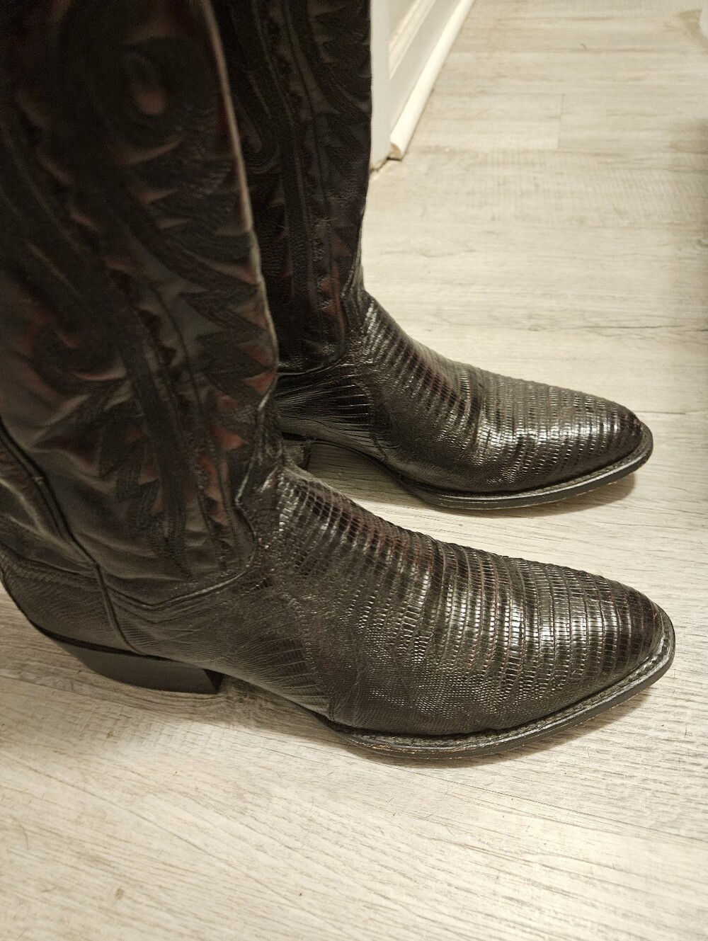 Dan Post Dark Brown Textured Western Boots